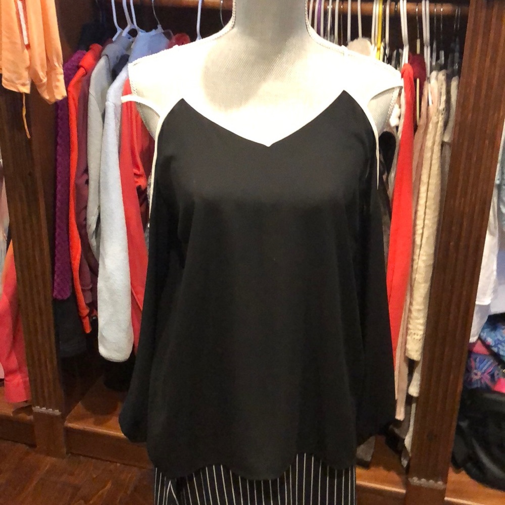White/Black blouse